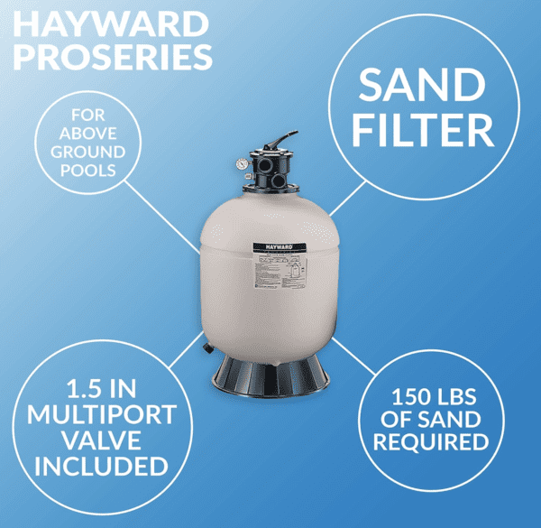 Hayward W3S180T ProSeries Sand Filter, 18 In., Top-Mount for Above-Ground Pools sand filter sand filter sand filter sand filter sand filter.